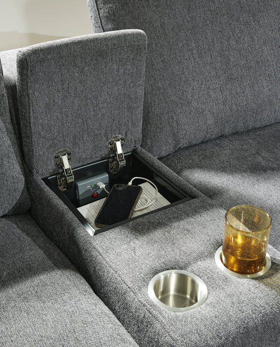 Hartsdale 6-Piece Raf Power Reclining Sectional with Console and Chaise