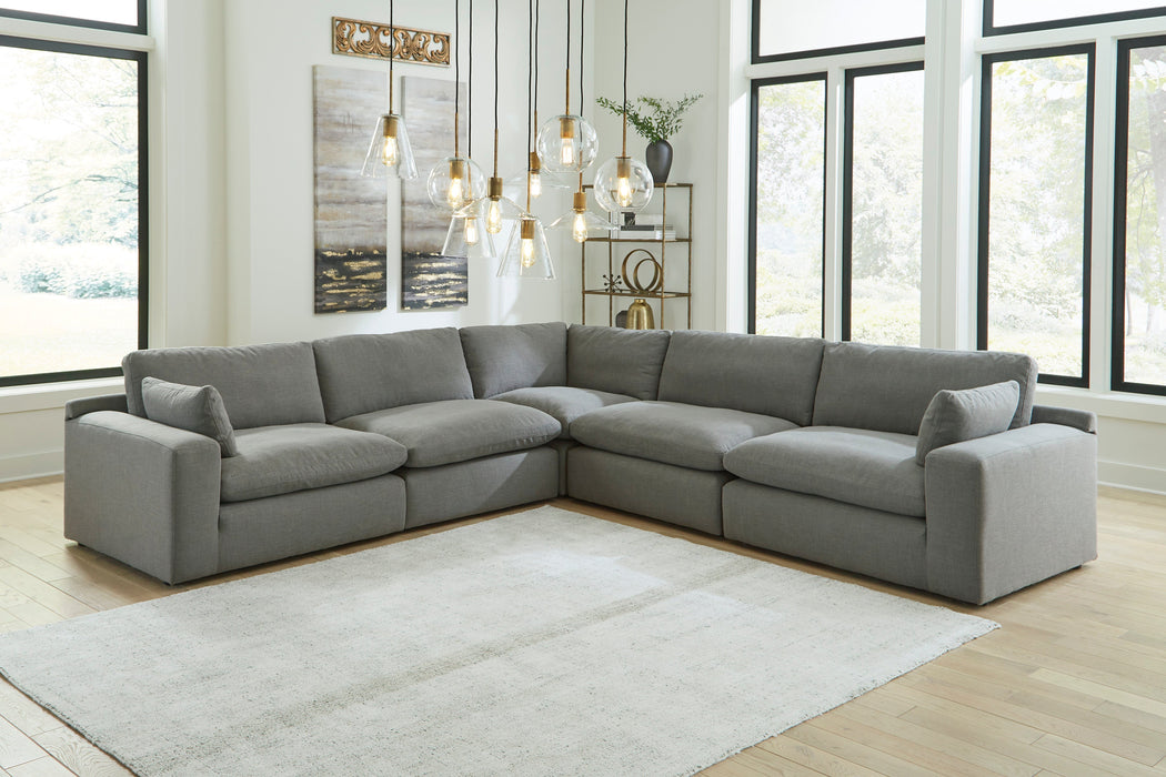 Elyza Smoke 5 Piece Sectional