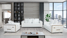 1005 White Living Room Set - Gate Furniture