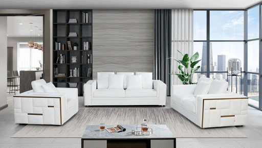 1005 White Living Room Set - Gate Furniture