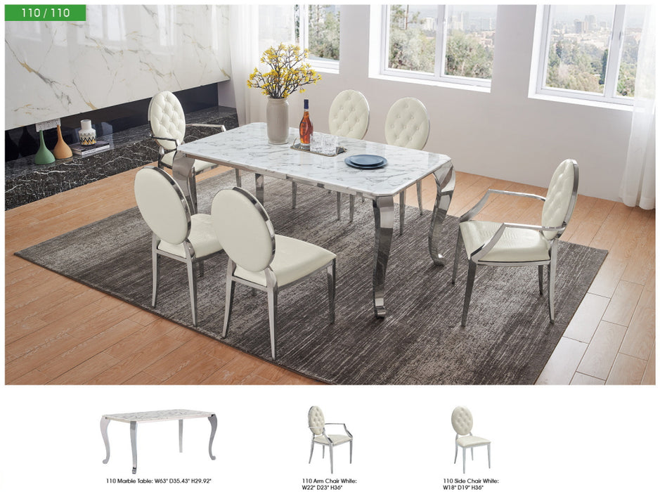 110 Marble Dining Table - i27606 - In Stock Furniture
