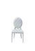 110 Marble Dining Table With 110 White Chairs Set - Gate Furniture
