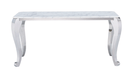 110 Marble Dining Table With 110 White Chairs Set - Gate Furniture