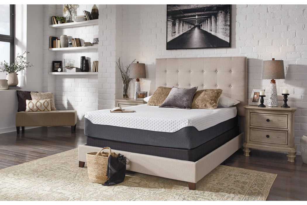 12 Inch Chime Elite White/Blue Twin Memory Foam Mattress in a box - M67411 - Gate Furniture