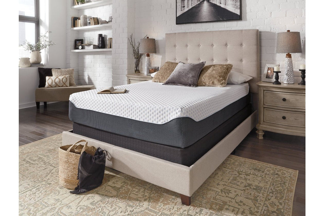 12 Inch Chime Elite White/Blue Twin Memory Foam Mattress in a box - M67411 - Gate Furniture