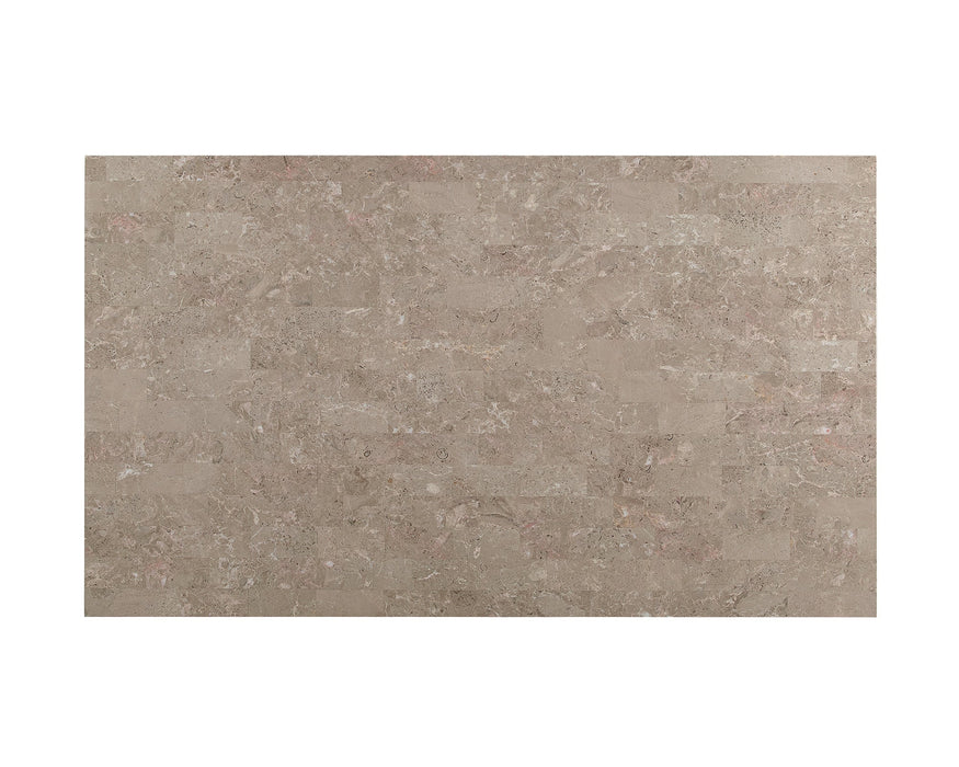 Vesper Brown/Gray Marble Rectangular Dining Set