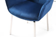 1218 Swivel Dining Chair Navy Blue Fabric - i36558 - In Stock Furniture