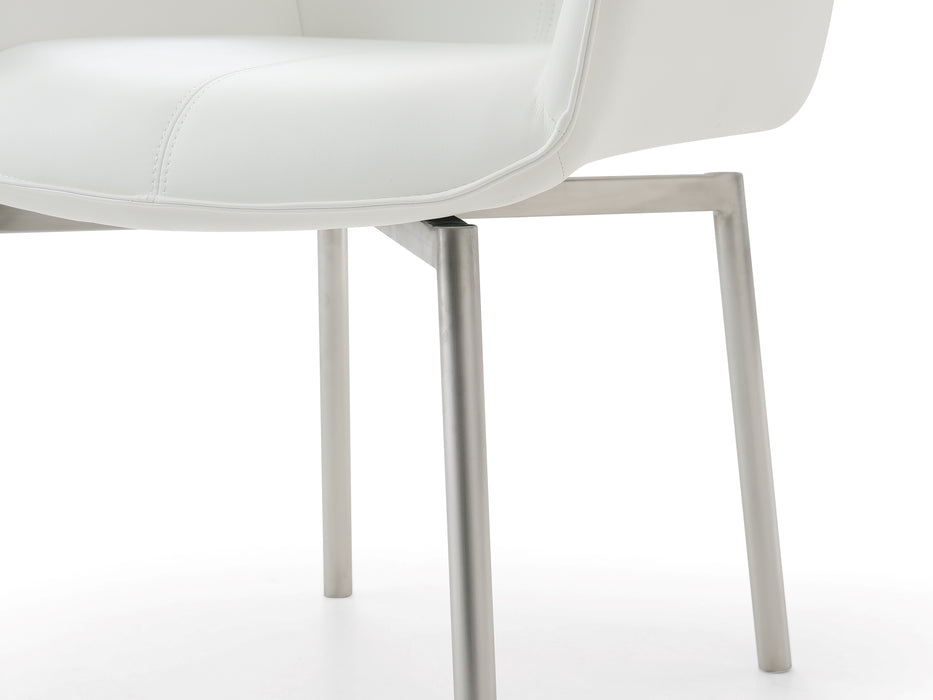 1218 Swivel Dining Chair White - i30924 - In Stock Furniture
