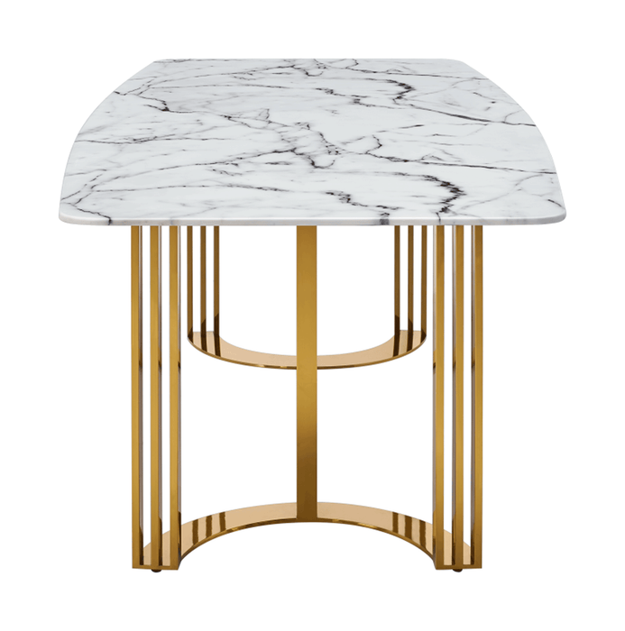 131 Gold Marble Dining Set - Gate Furniture