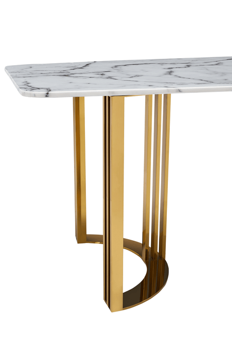 131 Gold Marble Dining Set - Gate Furniture