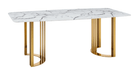131 Gold Marble Dining Set - Gate Furniture
