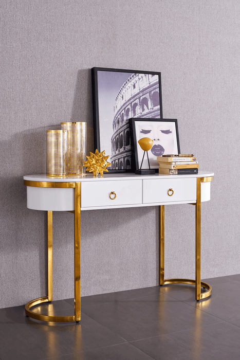 131 Gold Marble Dining Set - Gate Furniture