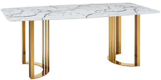 131 Gold Marble Dining Table - i27593 - In Stock Furniture