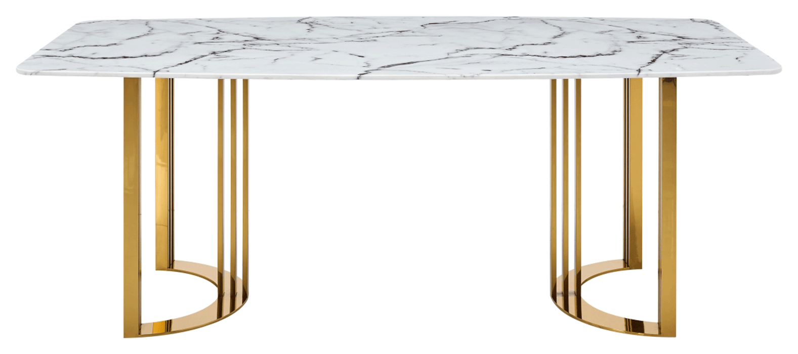 131 Gold Marble Dining Table - i27593 - In Stock Furniture