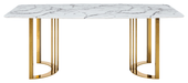 131 Gold Marble Dining Table - i27593 - In Stock Furniture