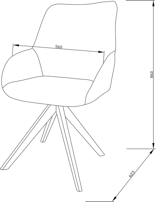 1327 Swivel Dining Chair - i32079 - In Stock Furniture