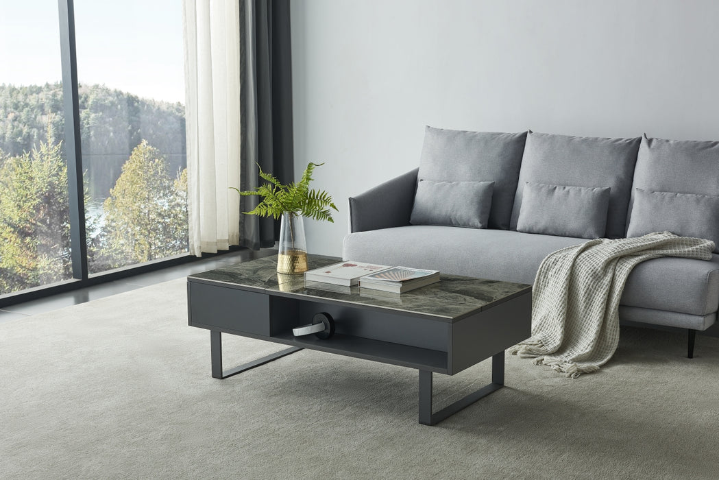 1388 Coffee Table W/ Storage Grey - i34876 - In Stock Furniture