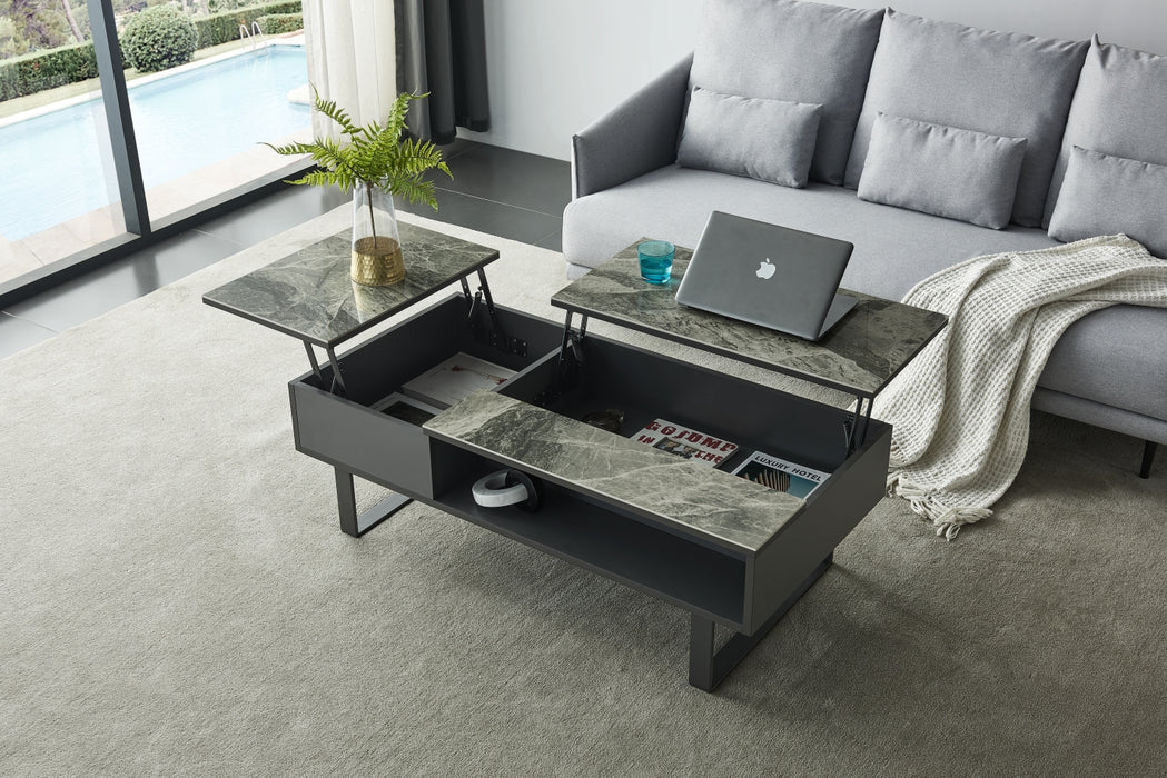 1388 Coffee Table W/ Storage Grey - i34876 - In Stock Furniture