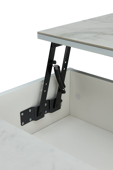 1388 Coffee Table W/ Storage White - i34873 - In Stock Furniture