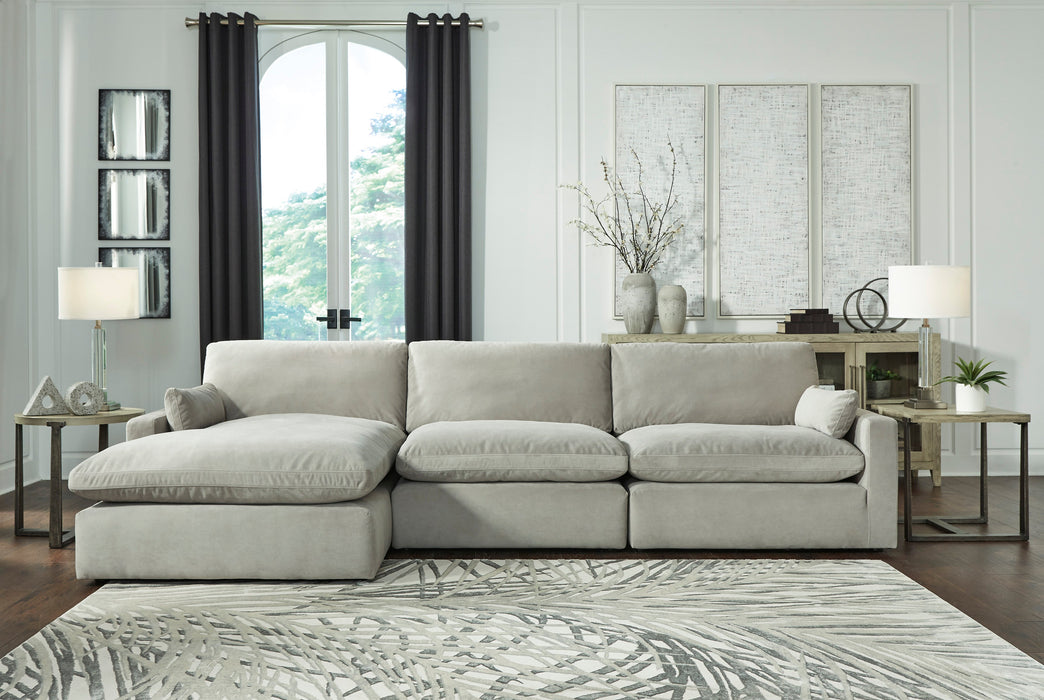 Sophie Cloud 3 Piece Laf Sectional with Chaise