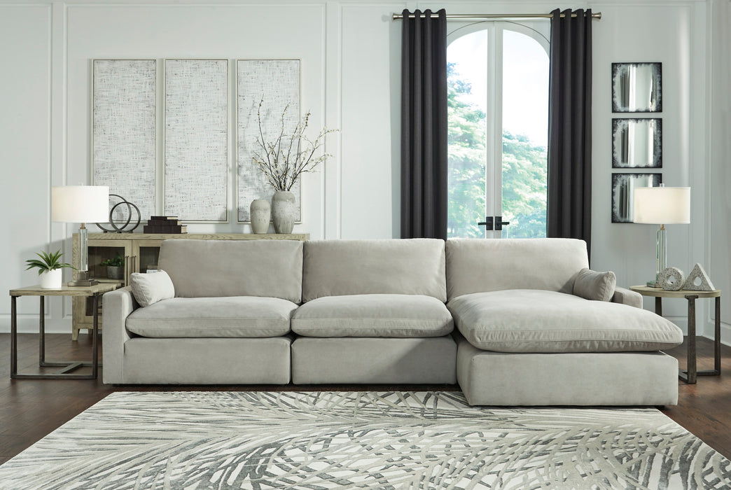 Sophie Cloud 3 Piece Raf Sectional with Chaise