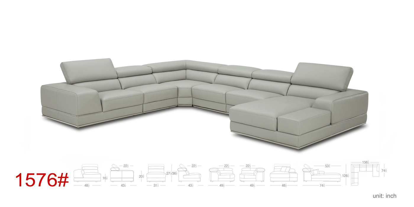 1576 Sectional Right By Kuka - i29443 - Gate Furniture