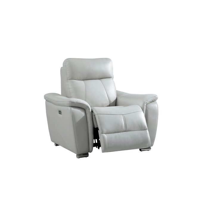 1705 Light-Grey With Electric Recliners Set - Gate Furniture