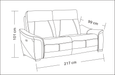 1705 Light-Grey With Electric Recliners Set - Gate Furniture