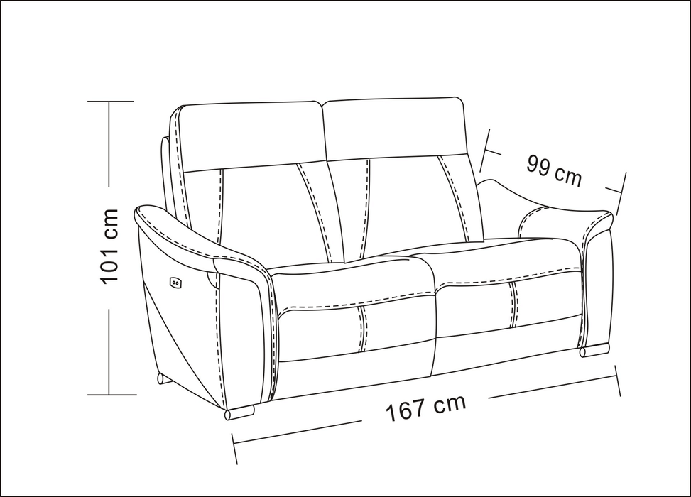 1705 Light-Grey With Electric Recliners Set - Gate Furniture