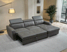 1822 Grey Sectional Right W/Bed - i38163 - Gate Furniture