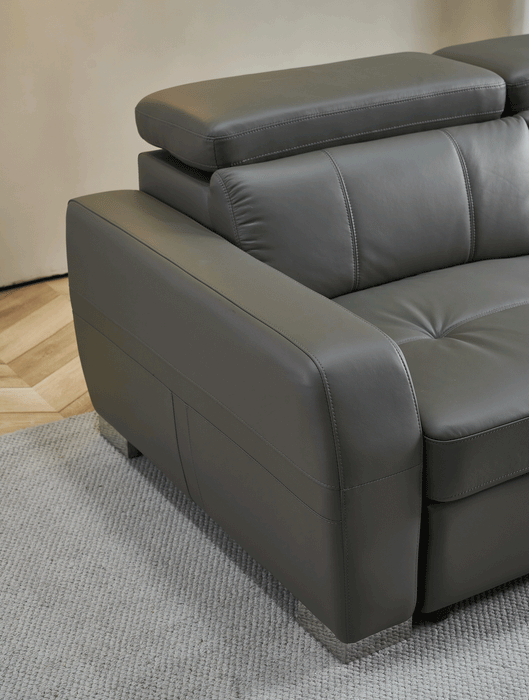 1822 Grey Sectional Right W/Bed - i38163 - Gate Furniture