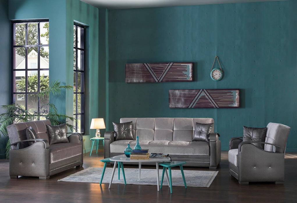 Luna Regal Deha Silver Living Room Sleeper Set