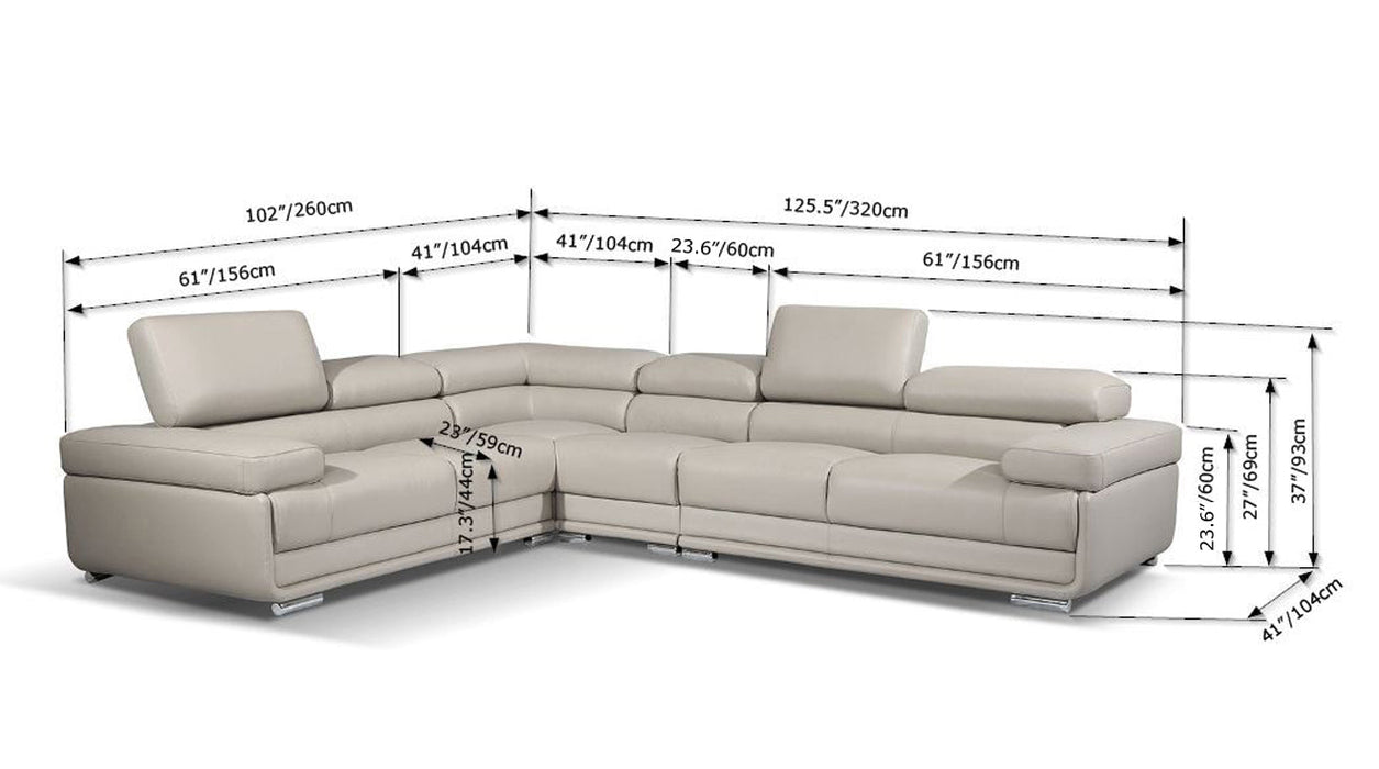 2119 Sectional White - i21830 - Gate Furniture