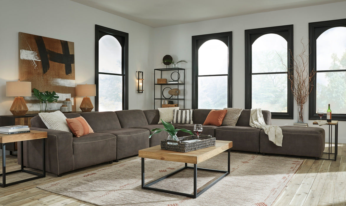 Allena Gunmetal 6-Piece RAF Sectional