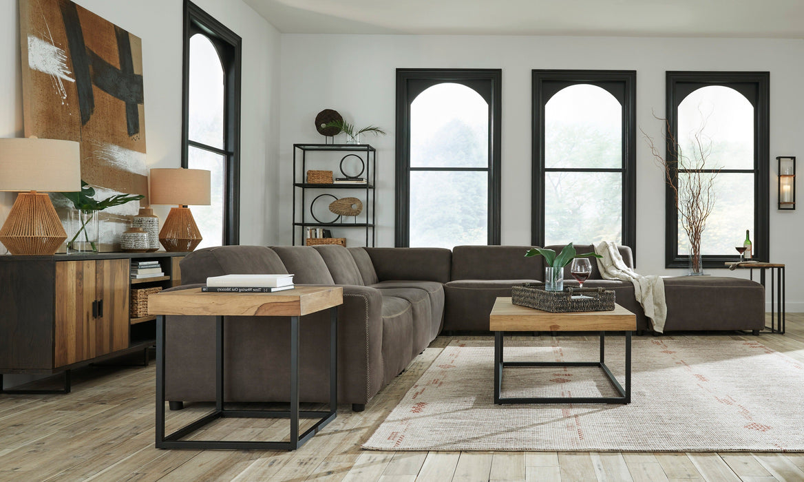 Allena Gunmetal 6-Piece RAF Sectional