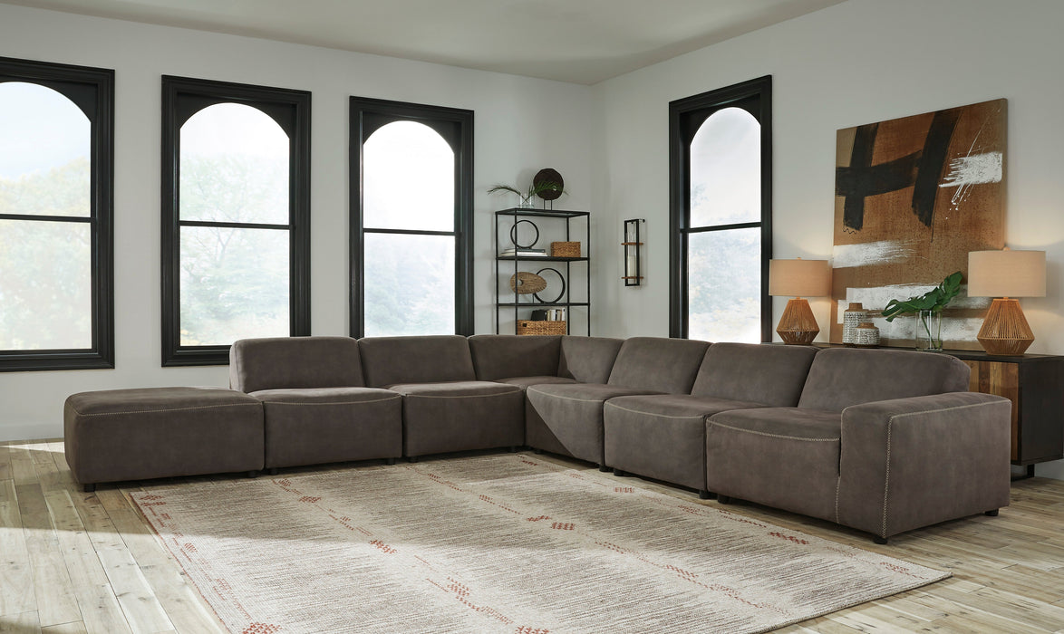 Allena Gunmetal 6-Piece LAF Sectional