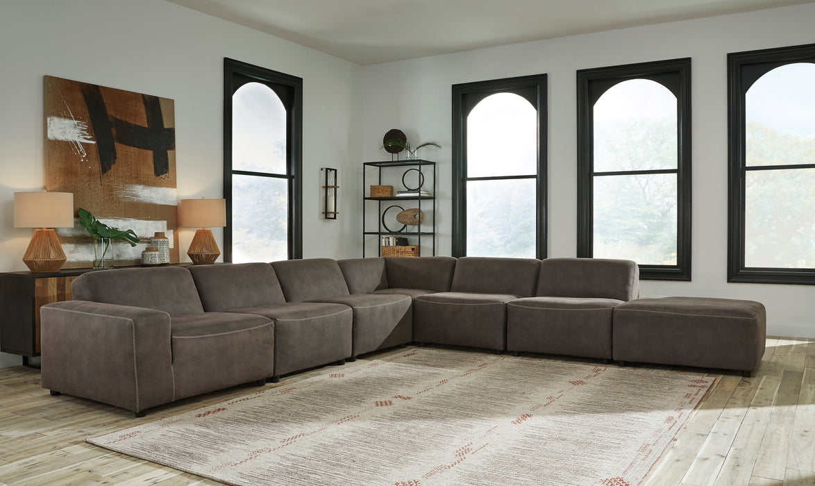 Allena Gunmetal 6-Piece RAF Sectional