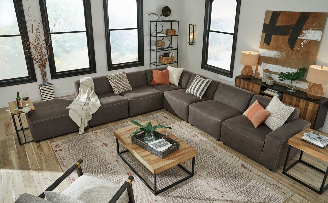 Allena Gunmetal 6-Piece LAF Sectional