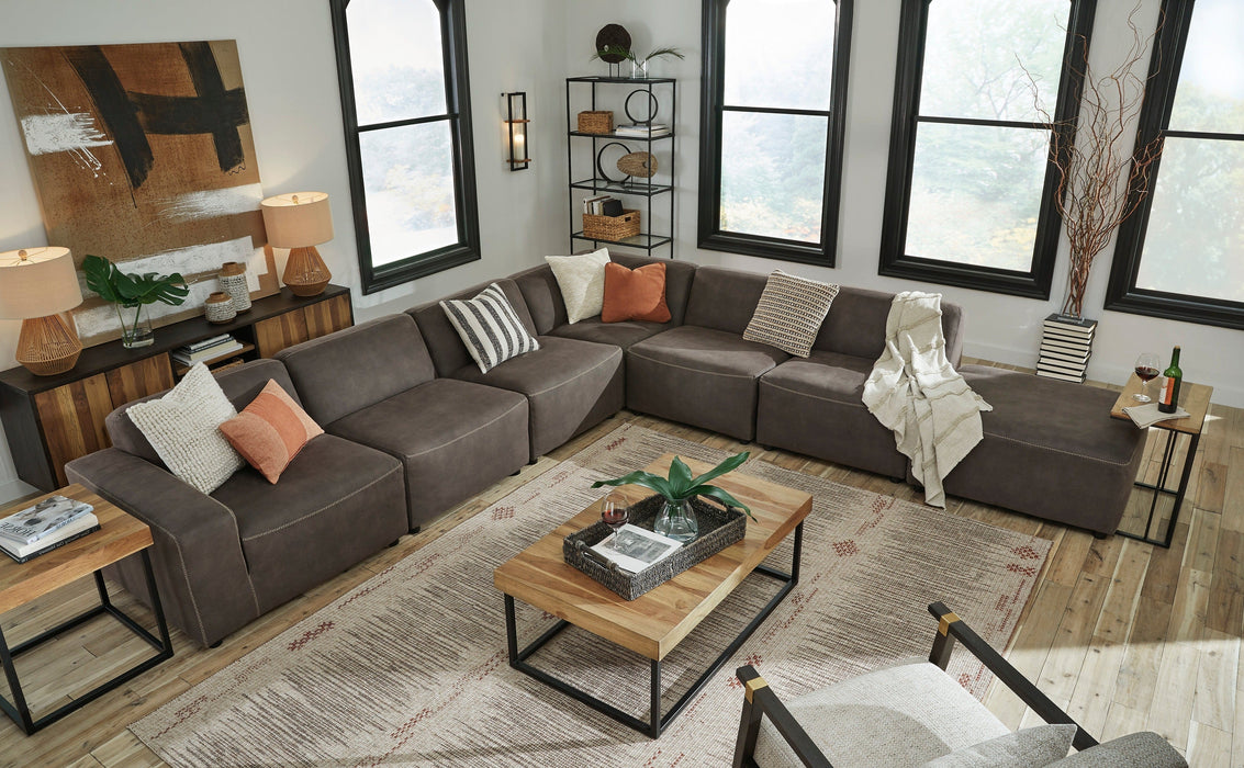 Allena Gunmetal 6-Piece RAF Sectional