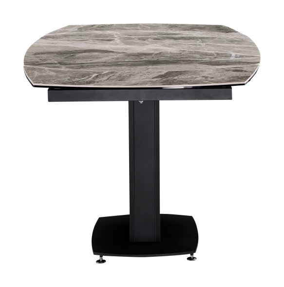 2417 Marble Table Grey Taupe With 3405 Chairs Beige Set - Gate Furniture