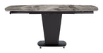 2417 Marble Table Grey Taupe With 3405 Chairs Beige Set - Gate Furniture