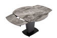 2417 Marble Table Grey Taupe With 3405 Chairs Beige Set - Gate Furniture
