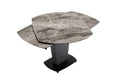 2417 Marble Table Grey Taupe With 3405 Chairs Beige Set - Gate Furniture