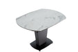 2417 Marble Table White With 3405 White Chairs Set - Gate Furniture