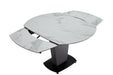 2417 Marble Table White With 3405 White Chairs Set - Gate Furniture