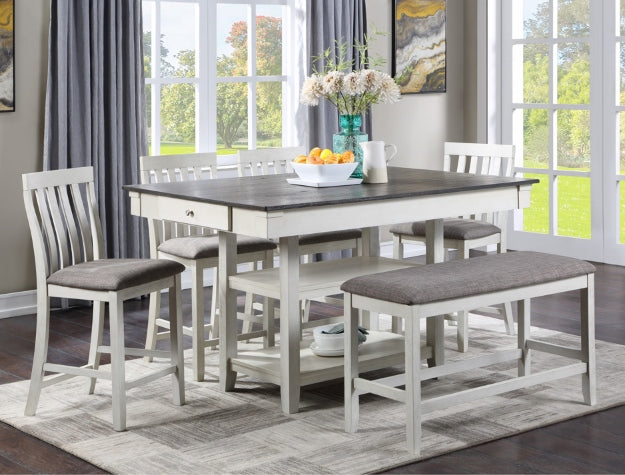 Nina Counter Ht Chair Chalk Grey (Set of 2)