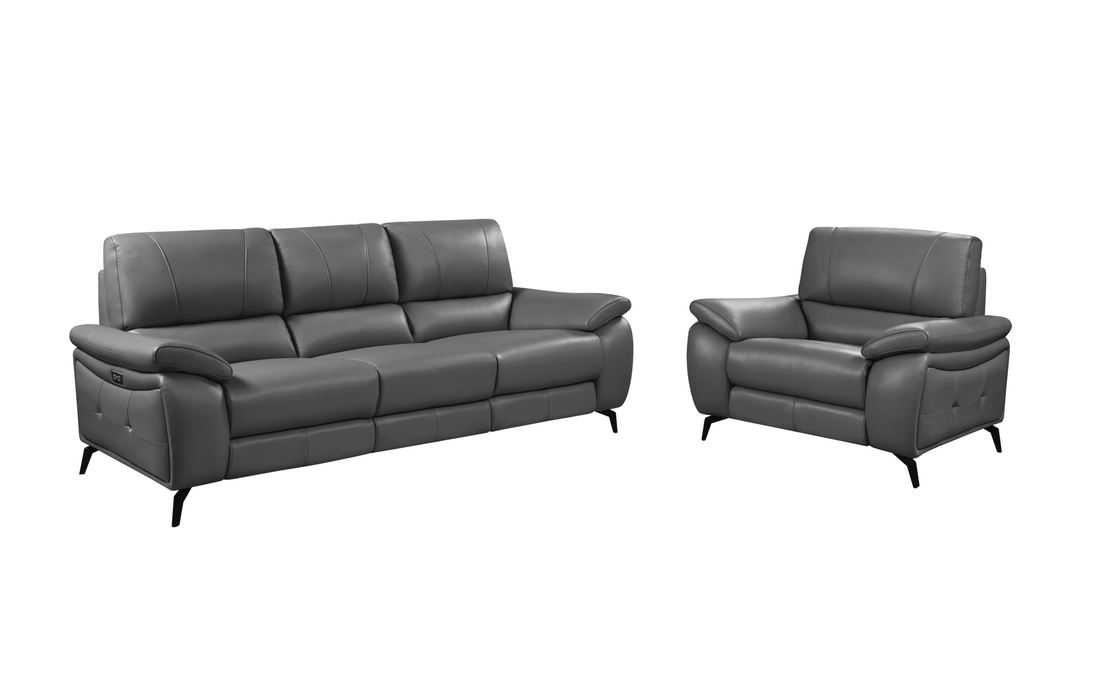 2934 Dark Grey W/ Electric Recliners Set - In Stock Furniture