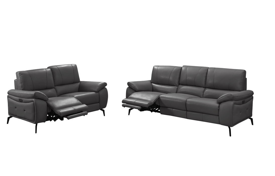 2934 Dark Grey W/ Electric Recliners Set - In Stock Furniture