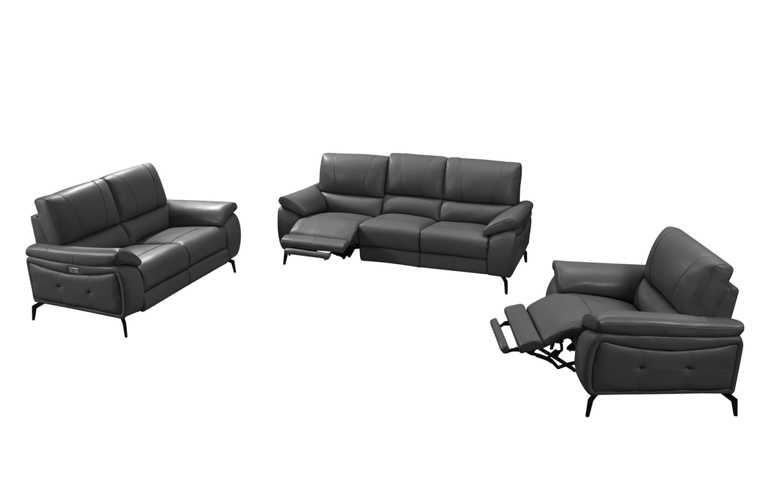 2934 Dark Grey W/ Electric Recliners Set - In Stock Furniture