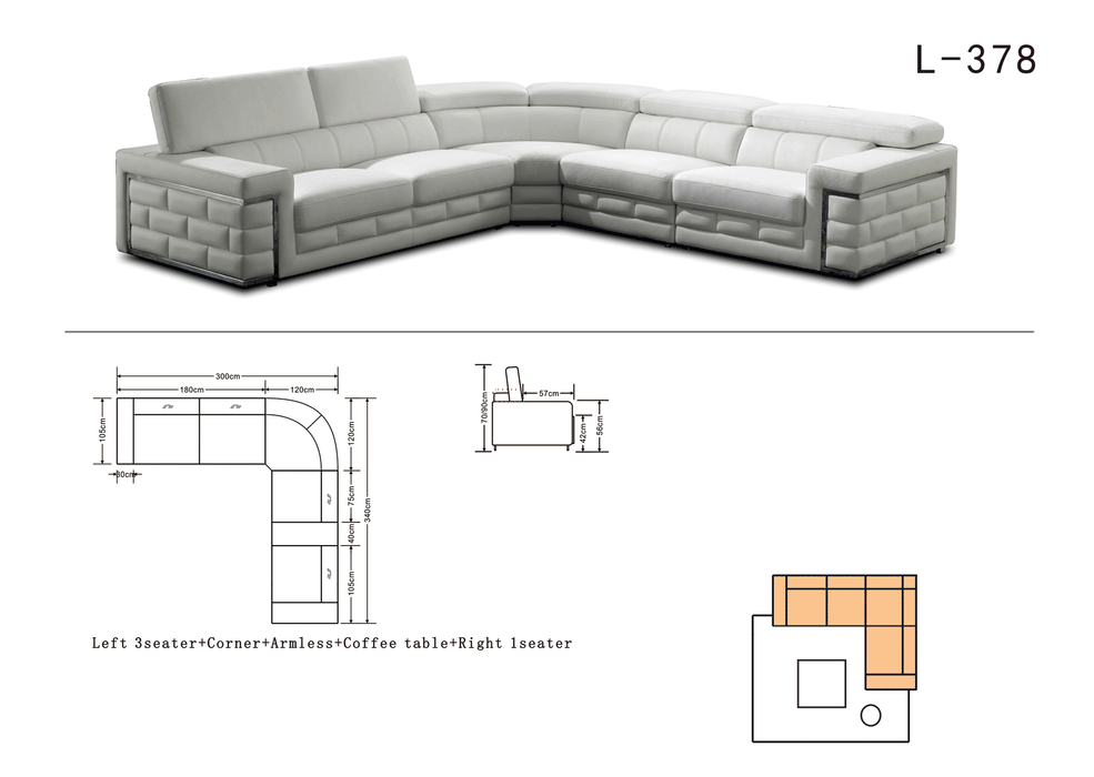 378 Sectional - i37601 - Gate Furniture